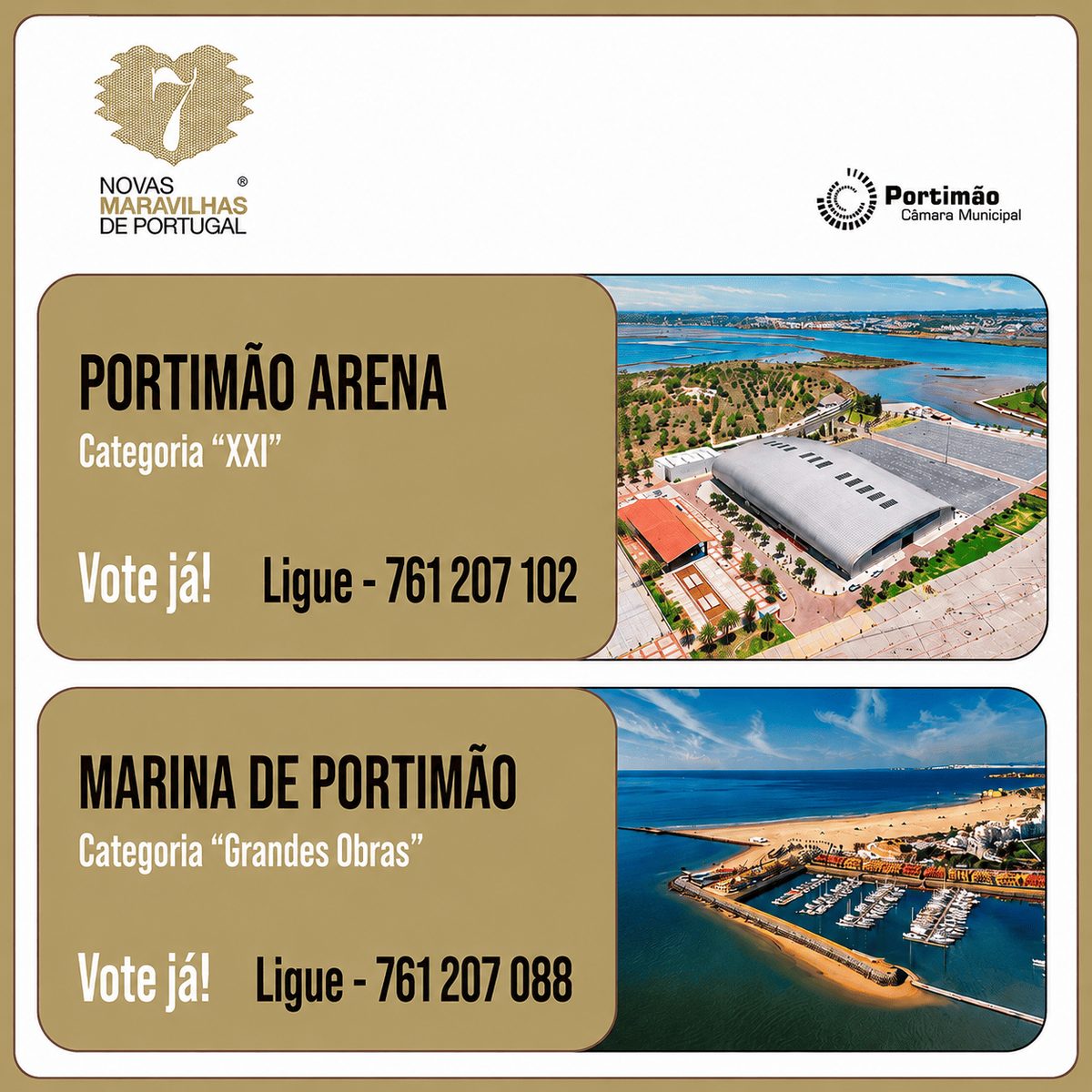 Portimão is a finalist in the 7 Wonders of Portugal