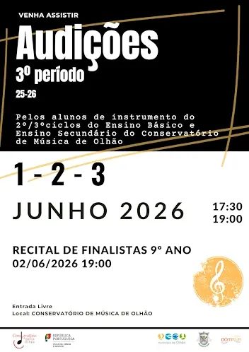 Audições Internas dos Alunos de Instrumento 2º,3ºciclos e secundário