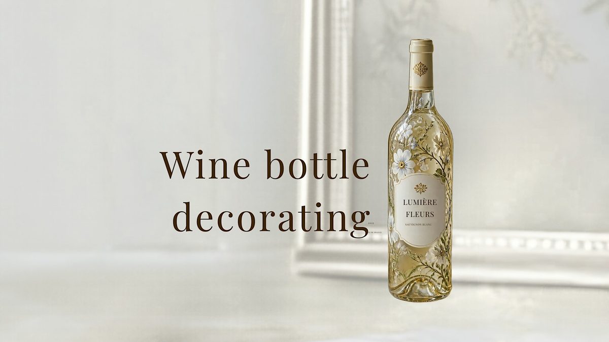 Wine Bottle Decorating | A Creative Morning with mimosas & pastries