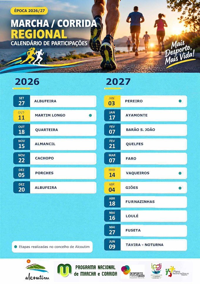Participação na marcha corrida de Albufeira